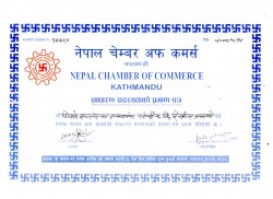Chamber of Commerce Certificate